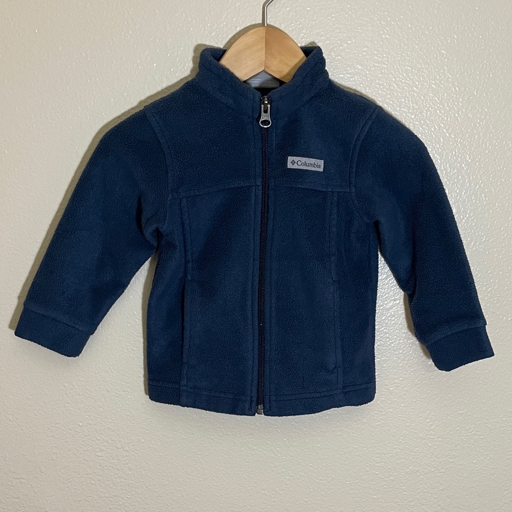 Columbia Navy Blue Fleece Zipper Sweatshirt Jacket